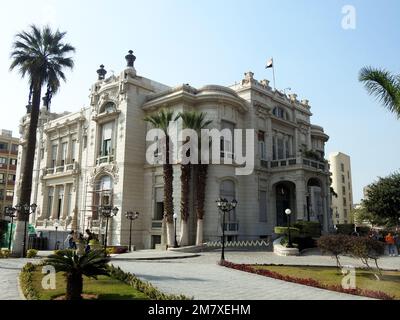 Cairo, Egypt, January 10 2023: The Saffron Zafaran Palace, an Egyptian royal palace built in 1870, The Anglo-Egyptian treaty of 1936 was signed and 19 Stock Photo