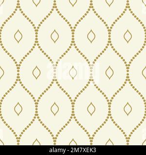 Seamless vector golden ornament. Modern wavy background. Geometric modern pattern Stock Vector