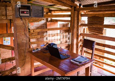 Kenyan Green Houses Farm Coffee Processing Industry Landscapes Stock Photo