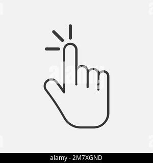 line click icon isolated on white background. Vector illustration. Eps 10. Stock Vector