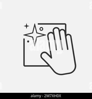 hand drawn clean surface isolated on white background. Vector illustration. Eps 10. Stock Vector