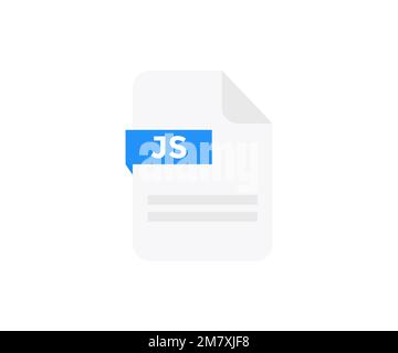 File format JS logo design. Document file icon, internet, extension, sign, type, presentation, graphic, application. Element for applications. Stock Vector