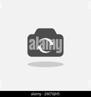 Camera switch isolated on white background. Vector illustration. Eps 10. Stock Vector