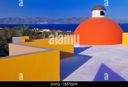 Mexico, Baja California Sur, El Sargento, Sea of Cortez, Cerralvo Island, private house Stock Photo