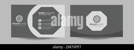 Business card design template, Double sided business card template, visiting card, business card template. Business card for business and personal use Stock Vector