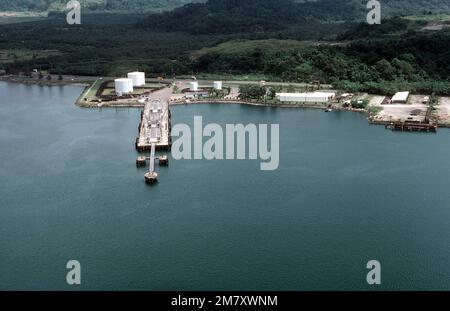 Aerial view of the fuel pier. Base: Naval Air Station, Cubi Point State ...