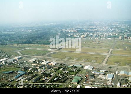 Aerial view of Yokota Air Base. Base: Yokota Air Base Country: Japan (JPN) Stock Photo