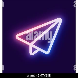 Direct message icon vector for social media app paper plane illustration Stock Vector