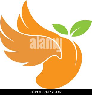 Mango icon logo design illustration Stock Vector
