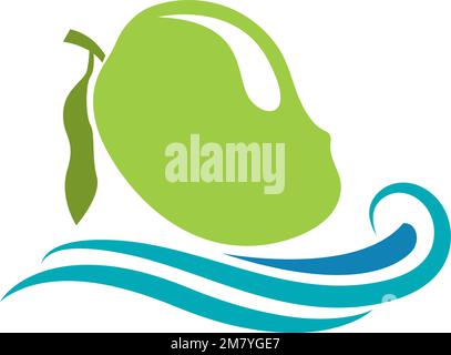 Mango icon logo design illustration Stock Vector