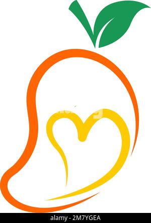 Mango icon logo design illustration Stock Vector