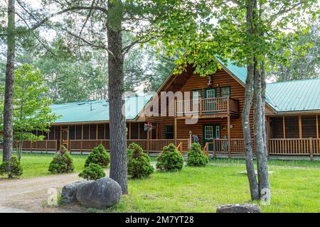 MI'KMAQ ACCOMMODATIONS CENTER OF MIRAMICHI, NEW BRUNSWICK, CANADA, NORTH AMERICA Stock Photo