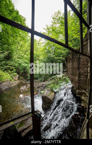 Ruines Carbide Willson, Chelsea, Québec, Canada Stock Photo