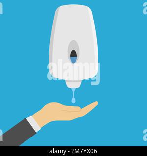dispensers with soap isolated on white background. Vector illustration. Eps 10. Stock Vector