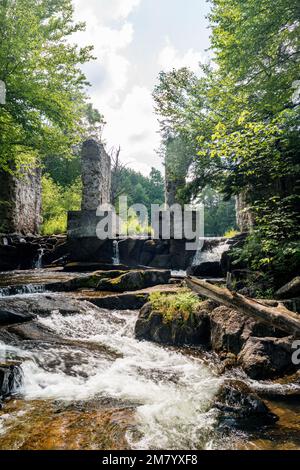 Ruines Carbide Willson, Chelsea, Québec, Canada Stock Photo