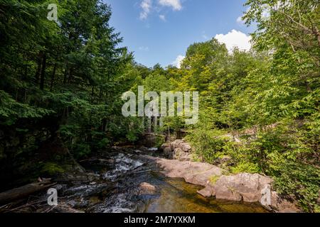 Ruines Carbide Willson, Chelsea, Québec, Canada Stock Photo