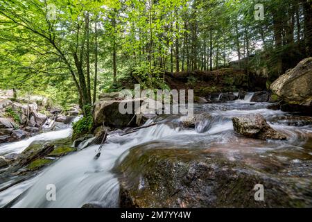 Ruines Carbide Willson, Chelsea, Québec, Canada Stock Photo