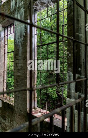 Ruines Carbide Willson, Chelsea, Québec, Canada Stock Photo