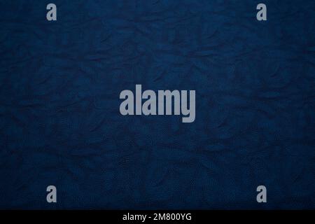 Dark blue leather texture background surface high detailed Stock Photo