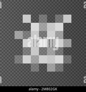 Pixel censored signs isolated on transparent background. Vector illustration. Eps 10. Stock Vector