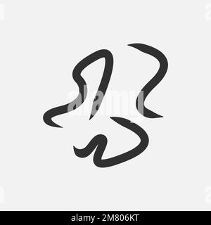 Worms intestinal parasites icon isolated on white background. Vector illustration. Eps 10. Stock Vector