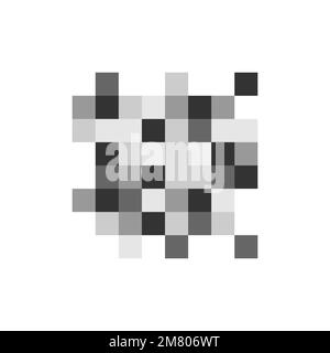 Pixel censored signs isolated on white background. Vector illustration. Eps 10. Stock Vector