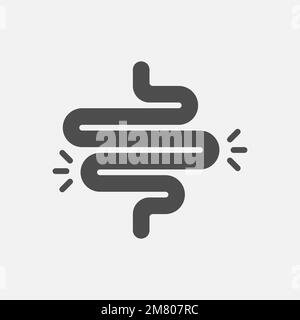 Colitis vector icon isolated on white background. Vector illustration. Eps 10. Stock Vector