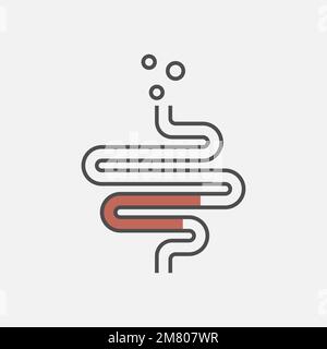 Colitis vector icon isolated on white background. Vector illustration. Eps 10. Stock Vector