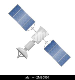 Satellite isolated on white background. Vector illustration. Eps 10. Stock Vector