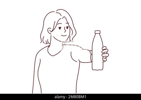 https://l450v.alamy.com/450v/2m80bm1/smiling-young-woman-hold-bottle-of-water-recommend-drinking-clear-clean-aqua-happy-female-make-recommendation-for-healthy-lifestyle-vector-illustration-2m80bm1.jpg