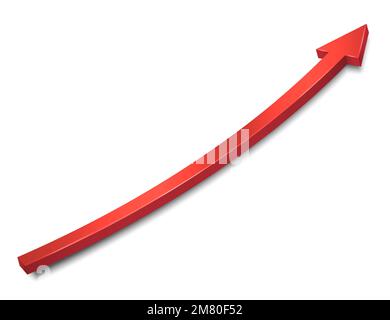 3D statistic graph bar with rising arrow in realistic cartoon style ...