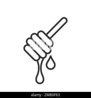 Dripping Honey Icon. honey spa therapy icon on. Vector illustration. Eps 10. Stock Vector