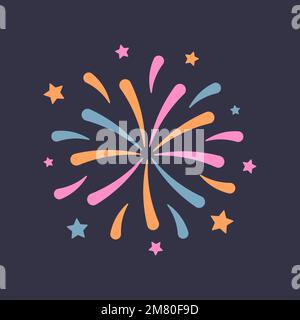 Firework icon. Fireworks holidays icon concept. Vector illustration. Eps 10. Stock Vector