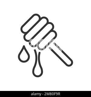 Dripping Honey Icon. honey spa therapy icon on. Vector illustration. Eps 10. Stock Vector
