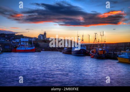 macduff harbour aberdeenshire scotland. Stock Photo