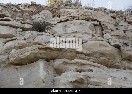 Rocks in a yellow grey color Stock Photo