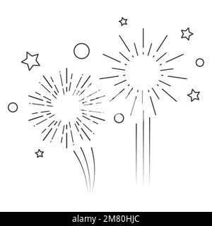 Firework icon. Fireworks holidays icon concept. Vector illustration. Eps 10. Stock Vector