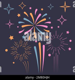 Firework icon. Fireworks holidays icon concept. Vector illustration. Eps 10. Stock Vector