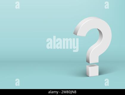 Question mark on green background with shadow. Vector illustration. Eps 10. Stock Vector