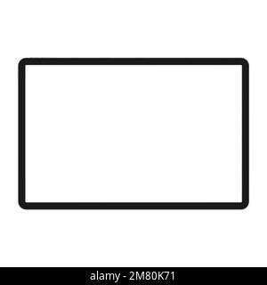Tablet pc computer with blank screen isolated on white background. Vector illustration. EPS10 Stock Vector
