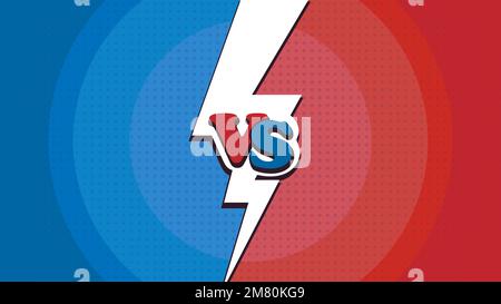 Cartoon comic background. Fight versus. Logo of versus. Letters VS on background in comics style. Retro Pop Art style. Vector illustration. Eps 10. Stock Vector