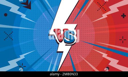 Cartoon comic background. Fight versus. Logo of versus. Letters VS on background in comics style. Retro Pop Art style. Vector illustration. Eps 10. Stock Vector