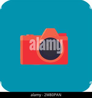 Minimalistic and iconic camera icon. Perfect for use in apps, websites, and graphic designs Stock Vector