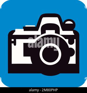 Minimalistic and iconic camera icon. Perfect for use in apps, websites, and graphic designs Stock Vector