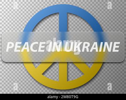 Ukraine peace symbols. Peace in ukraine. Stay with ukraine. Vector illustration. Eps 10. Stock Vector