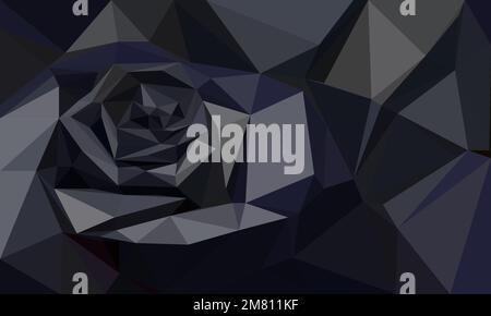 Low poly black, dark rose background, luxury monochrome wallpaper, rich backdrop for card, black friday, valentine's day Stock Vector