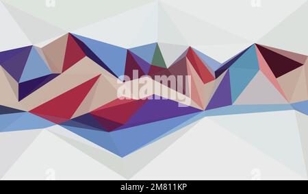 Colorful volumetric low poly elegant background, vector multicolor, luxury 3D illustration, backdrop, banner, poster wallpaper Stock Vector