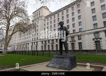 London. UK- 01.08.2023. A street view of the Ministry of Defence building in Whitehall. Stock Photo
