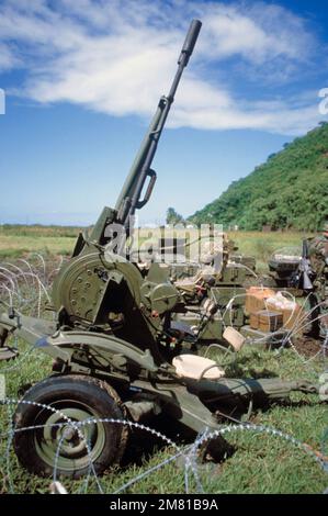 A Soviet ZU-23 anti-aircraft weapon seized by U.S. military