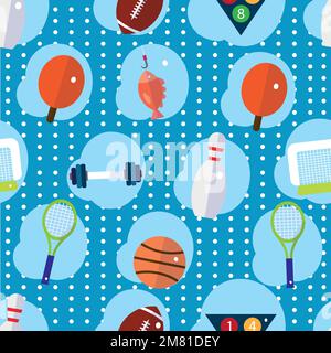 Seamless pattern background with sport icons Vector Stock Vector